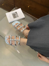 LBSFY  -  Open Toe Women Slippers Silver Gold Beige Summer Dress Shoes Casual Ladies Party Pumps Shoes Woman Low Flat Heeled Size 35-39